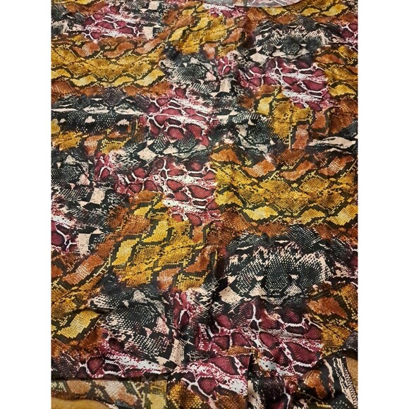 Marc New York Blouse Women's XL Snake Print Andrew Marc Dolman Sleeve Front Tie - Picture 6 of 9